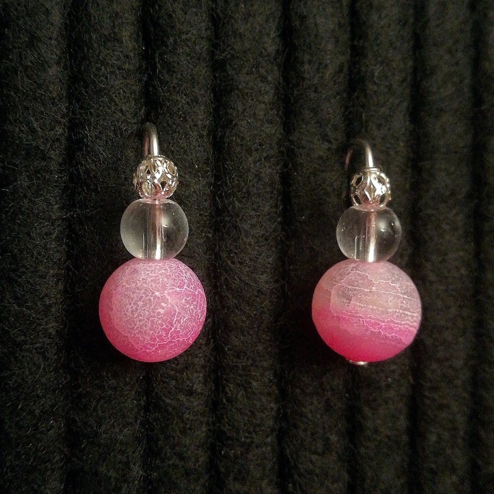 NEW* Frosted Agate Earrings